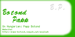 botond papp business card